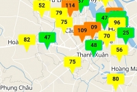 Chất lượng không khí nhiều nơi đang ở mức kém